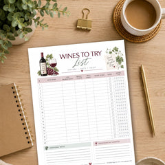 Wines to Try List