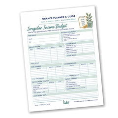 Irregular Income Worksheet