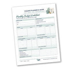 Monthly Budget Worksheet