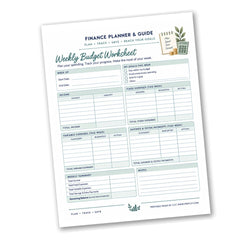 Weekly Budget Worksheet