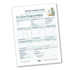 Zero-Based Budget Worksheet