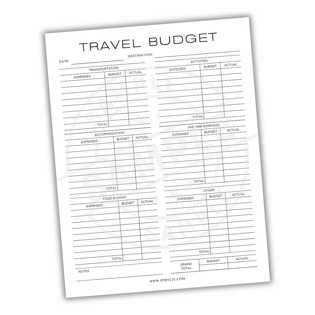 Travel Budget Planner - Vacation Expense Tracker