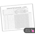 Vehicle Maintenance Printable PDF Template Bundle