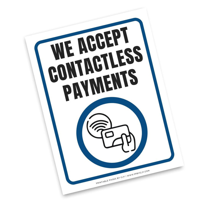 We Accept Contactless Payments Sign