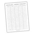 Annual Chicken Flock Head Count Printable PDF Template
