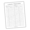 Annual Time Off Leave Tracker Printable PDF Template