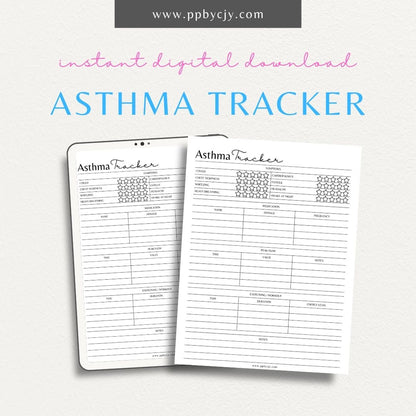 Asthma Tracker Printable Template 