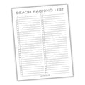 Beach Packing List Printable PDF Template