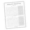Beauty Routine Tracker Printable PDF Template