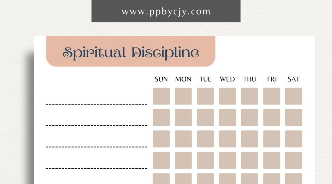 Spiritual Ritual Weekly Tracker Printable Template – Digital download for tracking spiritual practices, rituals, and mindfulness activities.