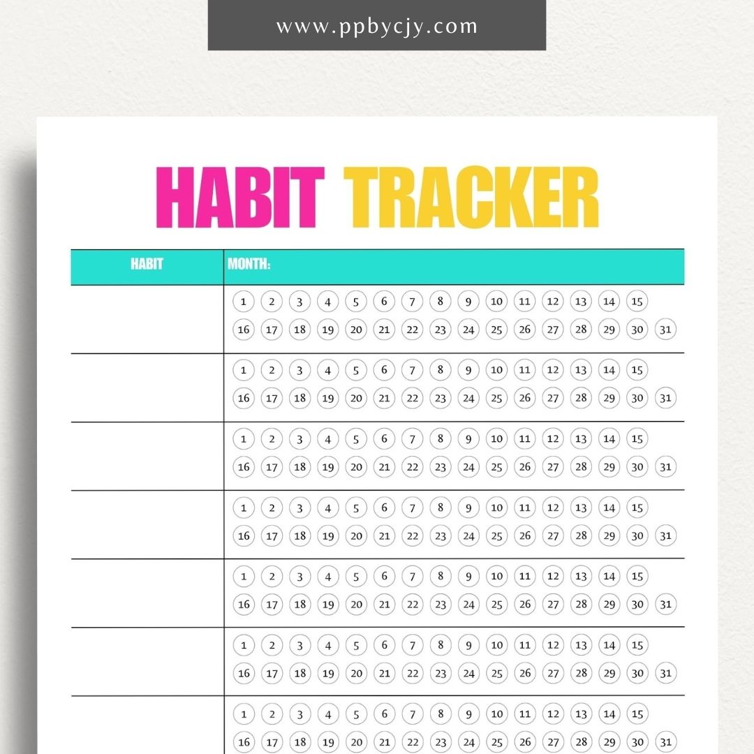 printable template page with columns and rows related to monthly goal planning