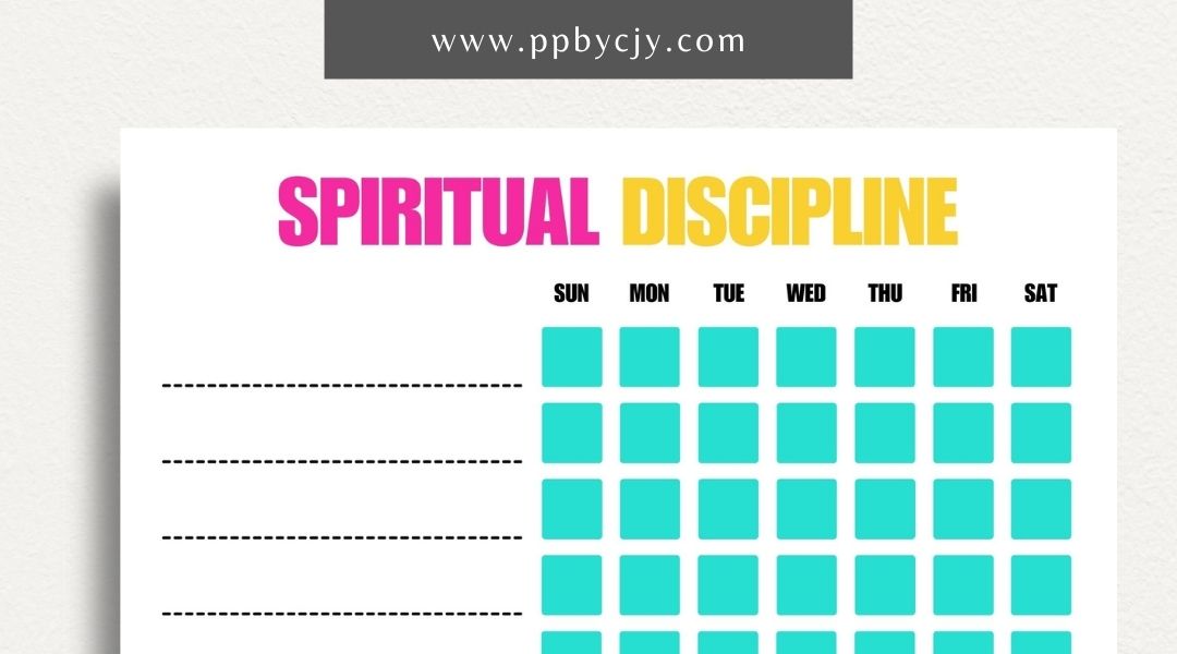 Spiritual Ritual Weekly Tracker Printable Template – Digital download for tracking spiritual practices, rituals, and mindfulness activities.