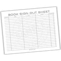 Book Sign-Out Sheet Printable PDF Template