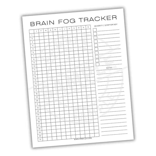Brain Fog Tracker Printable PDF Template