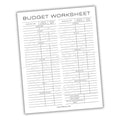 Budget Worksheet Printable PDF Template
