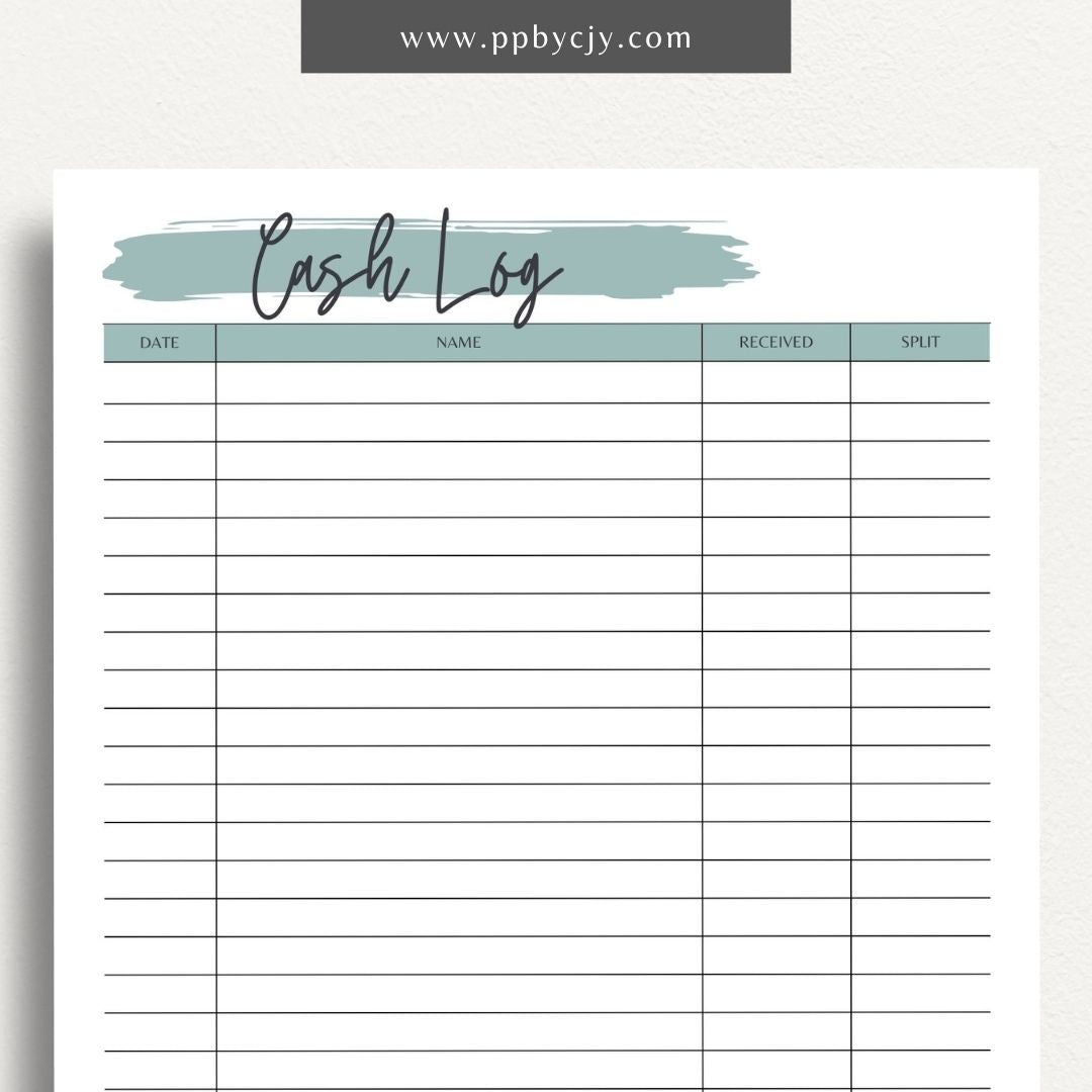 Petty Cash Breakdown Printable Template – Digital download for tracking and managing small cash expenses