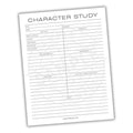 Character Study Printable PDF Template