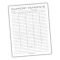 Child Support Payment Log Printable PDF Template