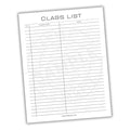 Class List Printable PDF Template