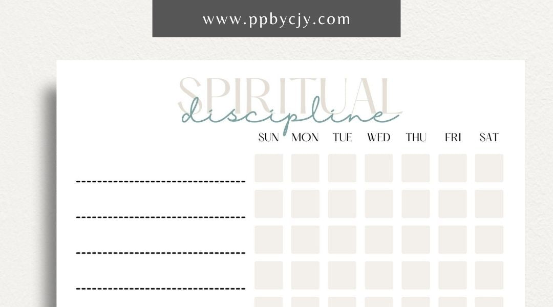 Spiritual Ritual Weekly Tracker Printable Template – Digital download for tracking spiritual practices, rituals, and mindfulness activities.