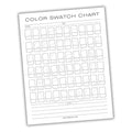Color Swatch Chart Printable PDF Template