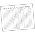 Consignment Inventory Printable PDF Template