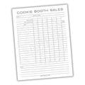 Girl Scout Cookie Booth Sale Tracker Printable PDF Template for Troops