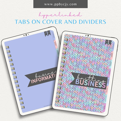 Knitting Business Digital Planner – Digital download for organizing and managing all aspects of your knitting business, including projects, orders, and finances.