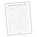 Homeschool Curriculum Planner Printable PDF Template
