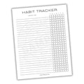 Daily Habit Tracker Printable PDF Template