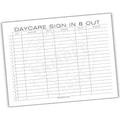 Daycare Sign In Sheet Printable PDF Template