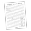 Director Notes Printable PDF Template