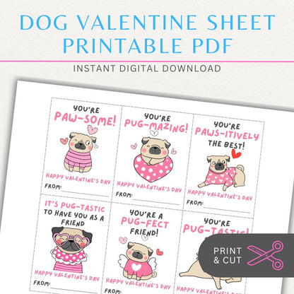 Pug-themed Valentine’s Day cards with adorable pug designs and fun pug-themed quotes for a playful Valentine’s greeting.
