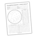 Embroidery Project Plan Printable PDF Template