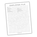 Employee File Information Sheet Printable PDF Template