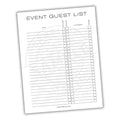 Event Guest RSVP List Printable PDF Template