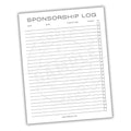 Event Sponsorship Log Printable PDF Template