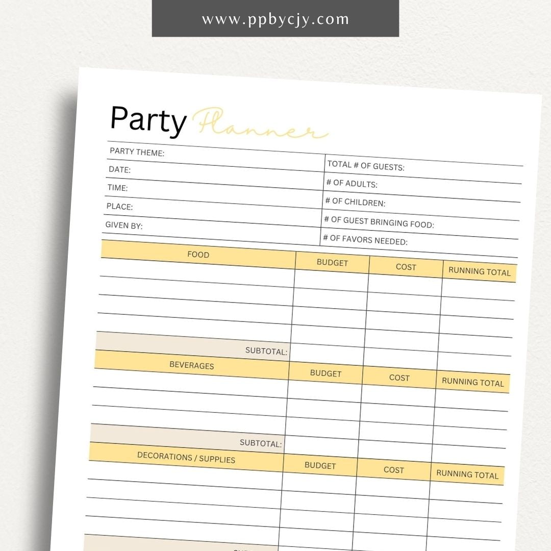 Halloween Holiday Planner Printable Template – Digital download for organizing and managing Halloween events, activities, and decorations.