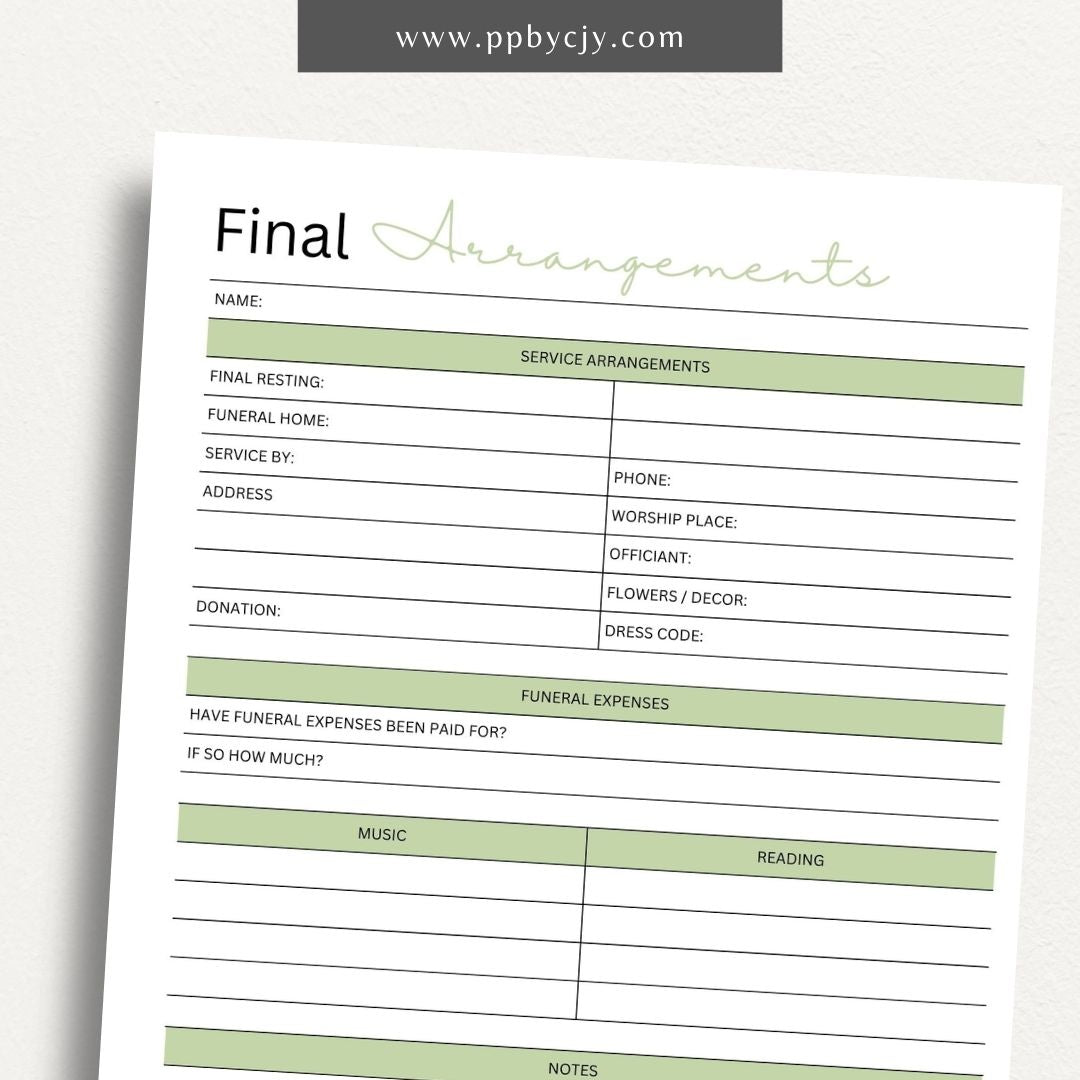 Emergency Prep Paperwork Organizer Printable Planner  – Digital download for ensuring that all important paperwork is in order for emergency preparedness, including documents, contacts, and essential records