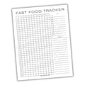 Fast Food Tracker Printable PDF Template
