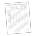 Pet Feeding Schedule Printable PDF Template