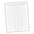 Follow Up Tracker Sheet Printable PDF Template