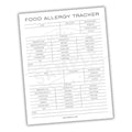 Food Allergy Tracker Printable PDF Template