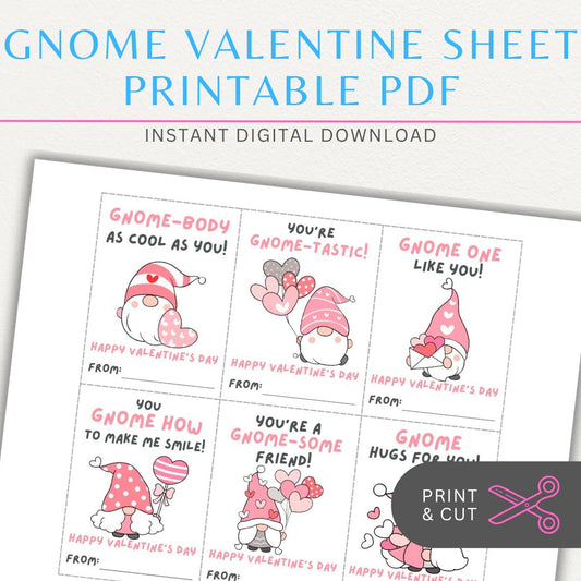 Gnome-themed Valentine’s Day cards with cute gnome designs and fun gnome-themed quotes for a whimsical Valentine’s greeting.
