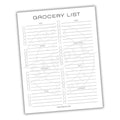 Sectioned Grocery Shopping List Printable PDF Template