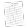 Hay Yield Tracker Printable PDF Template