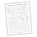 Hog Hunting Log Printable PDF Template