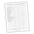Hospital Comparison Printable PDF Template