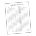Goat Breeding Kidding Log Printable PDF Template