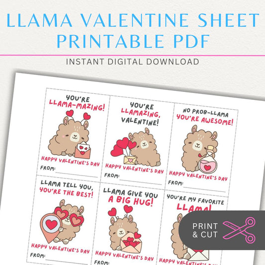 Llama-themed Valentine’s Day cards with adorable llama designs and fun llama-themed quotes for a playful Valentine’s greeting.